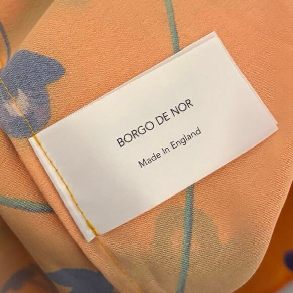 Borgo De Nor Orange Purple Floral Isadora Ruffled Cocktail Maxi Dress Size 10 - Picture 6 of 7